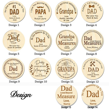 Personalised Father's Day Gift for Dad Daddy Grandad Nobody Measures Up Immeasurable