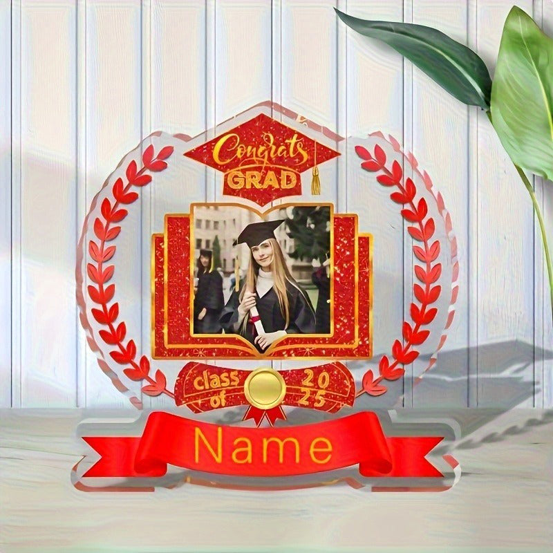 Personalized Graduation Diploma - Custom Name & Photo Acrylic Certificate Suitable