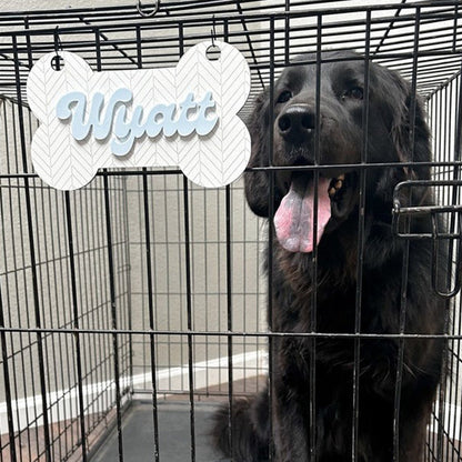 Personalized Dog Crate Sign Custom Kennel Tag