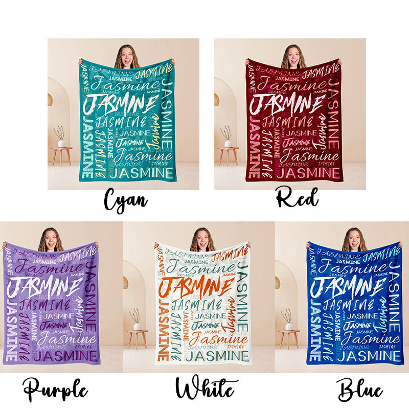 Personalized Custom Name Blanket - Contemporary Design