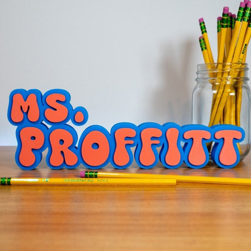 Teacher Name Plate for Desk, Multicolor Teacher Name Sign
