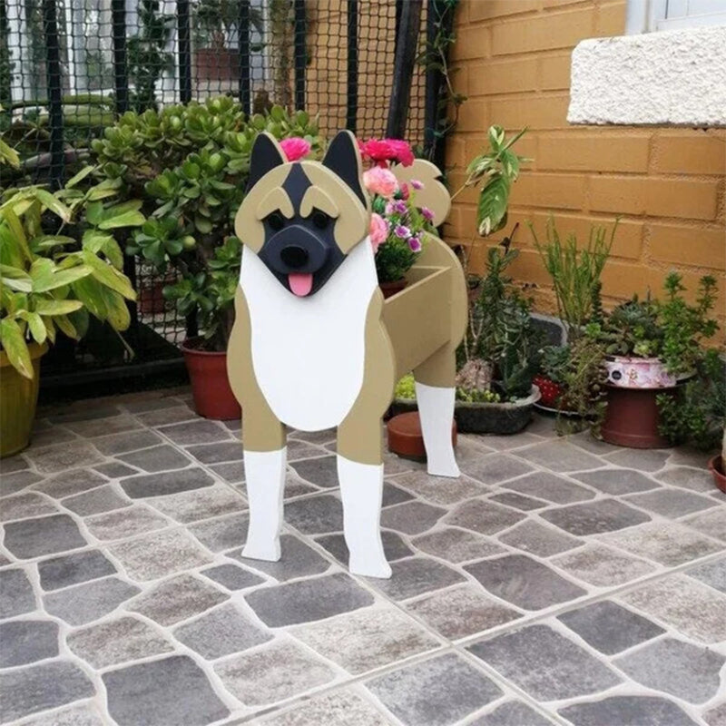 Dog Cat Pet Organizer Patio Indoor Outdoor Wood Planter