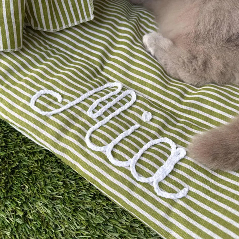 Personalized Cat Tent Custom Embroidered Name