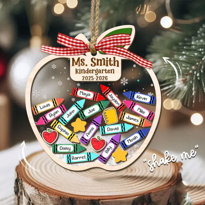 Personalized Teacher Apple Magnet With Students Name, Thank You Teacher Gift