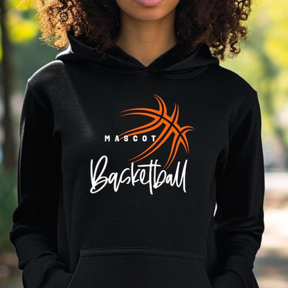 Personalized Basketball Sweatshirt, Team Mascot Sweatshirt With Name
