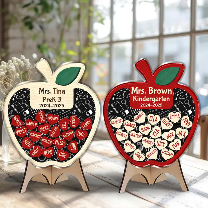Personalized Teacher Apple Magnet, Thank You Teacher Gifts