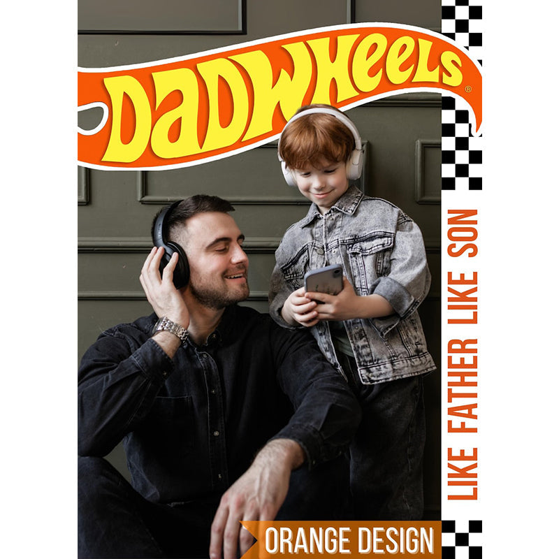 Personalized Hot Wheels package: Customized Dadwheels for Birthday