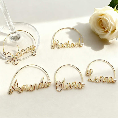 Personalized Name Charms, Wine Glass Charms
