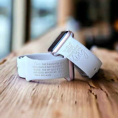 DAUGHTER of the KING, Silicone Watch Band, Laser Engraved
