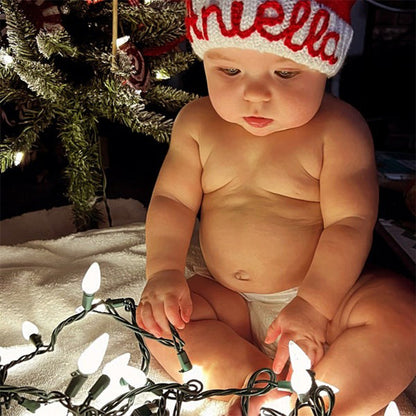 Personalised Christmas Santa Hat . Baby Toddler & Aldult Santa Hat