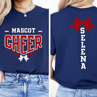 Personalized Cheer Mascot T-Shirt, Team Name Cheer Squad Shirts