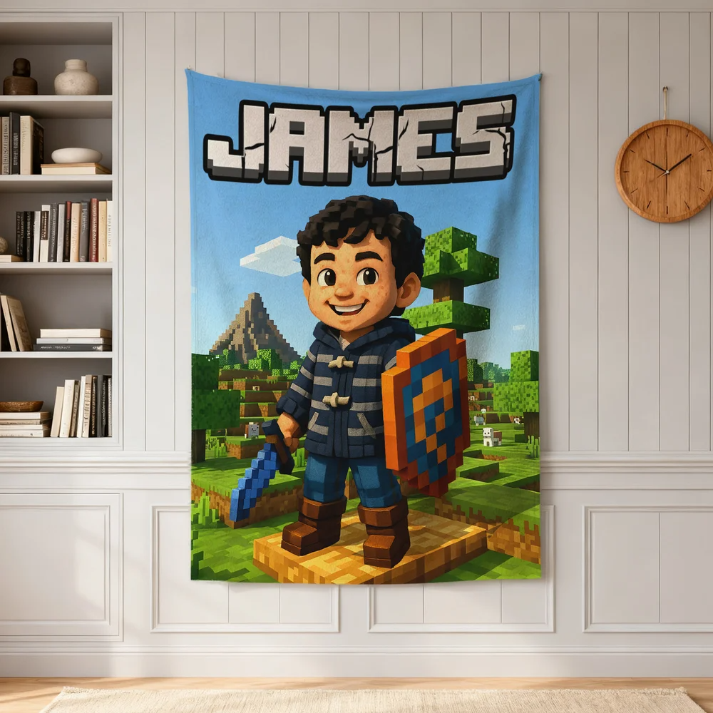 Personalized Cartoon Truck Flannel Throw Blanket