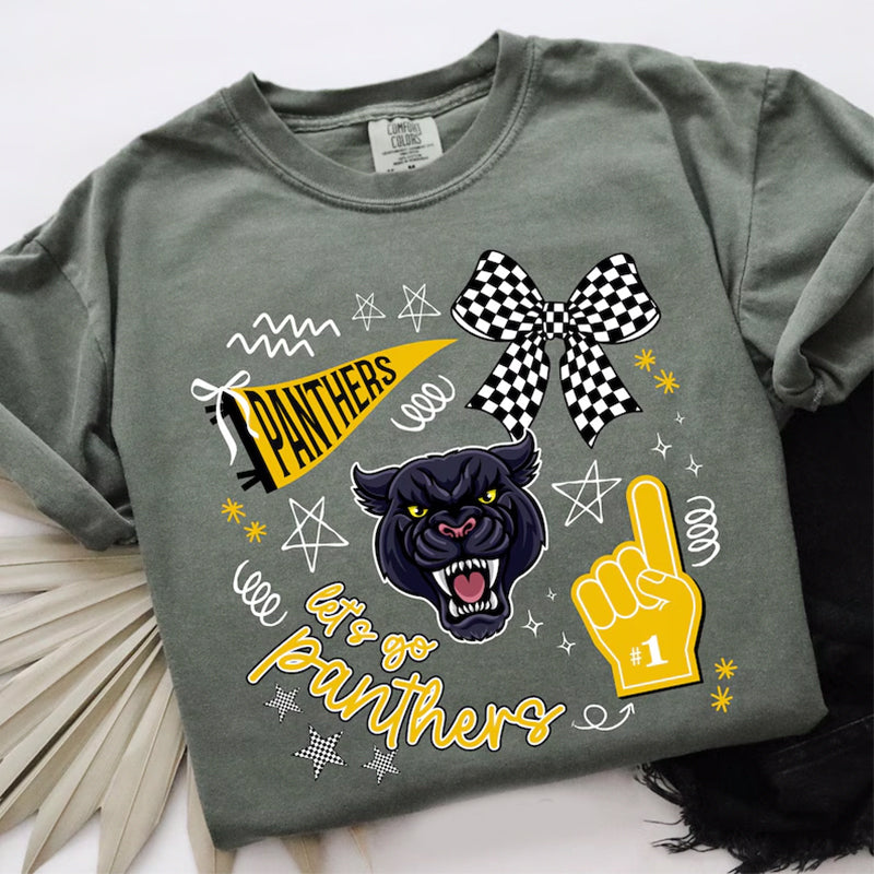Comfort Colors  Retro School Spirit Shirts,Custom Team Mascot Shirt