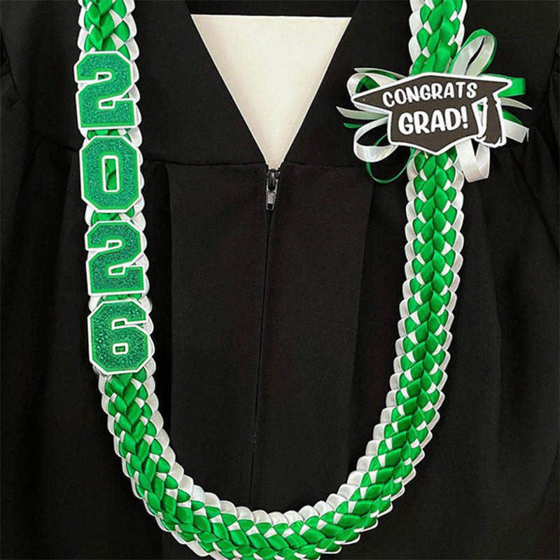 Graduation Leis - Double Braided Ribbon Lei
