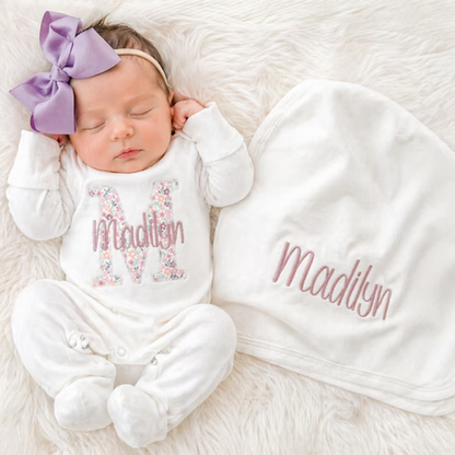 Personalized Baby Girl Coming Home Outfit