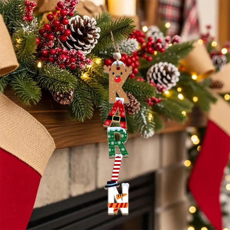 Personalized Christmas Name Letter Ornament 2025