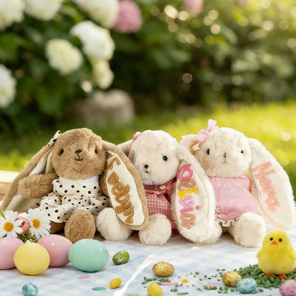 Custom Name Easter Bunny Plushies | Easter Gifts | Plush Bunny with Name