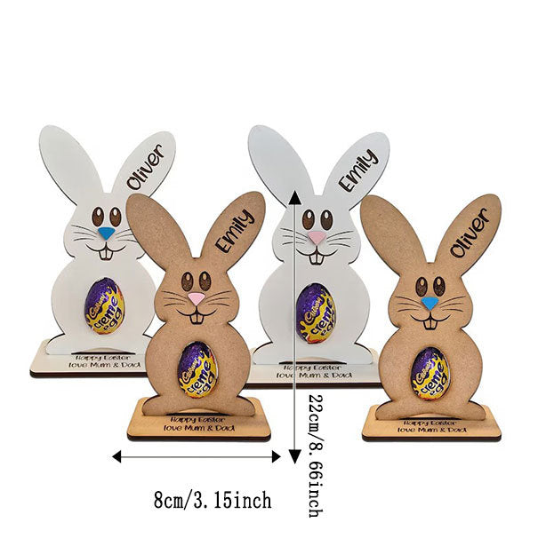 Personalised Easter Egg, Creme Holder Decoration Bunny Treat