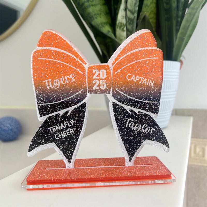 Cheerleader Bow Award, Trophy, Recognition Gift