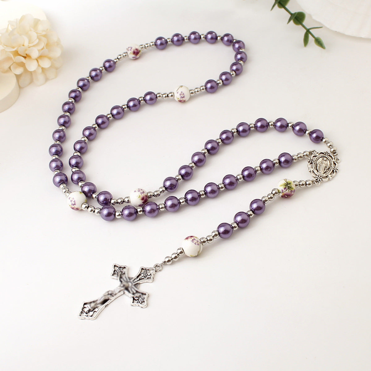 Personalized PU Leather Rosary Coin Purse with Name
