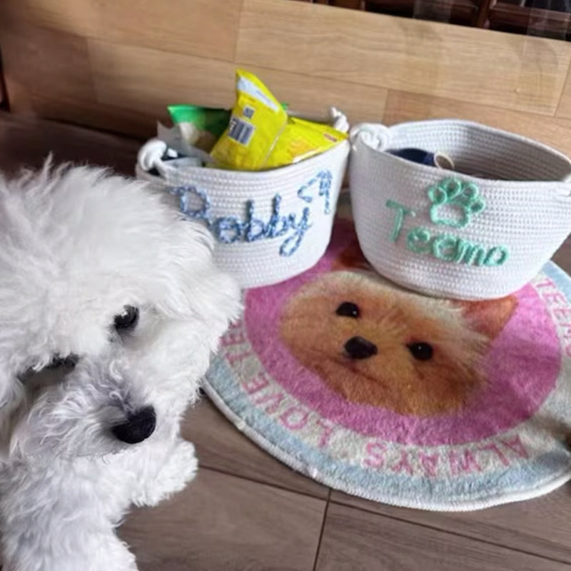 Personalized Pet Toy Basket,Cat Toy Organizer
