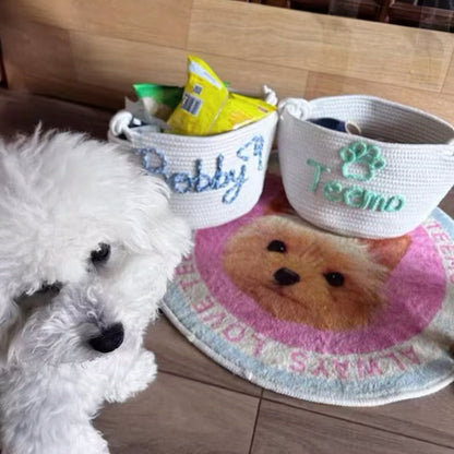 Personalized Pet Toy Basket,Cat Toy Organizer