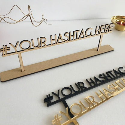 Custom Wedding Hashtag Sign Personalized Laser Cut Name Instagram Sign Acrylic