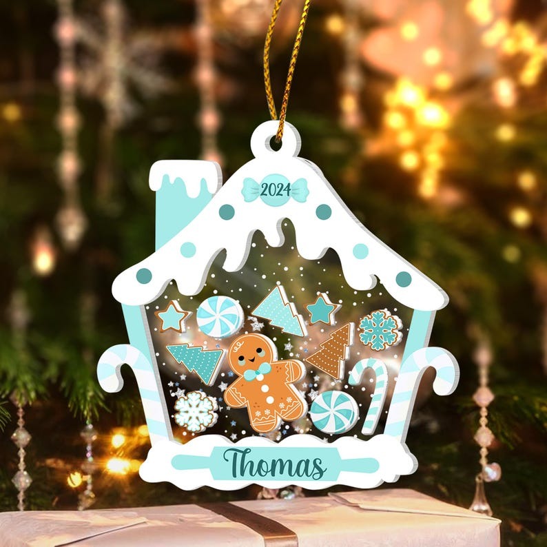 Personalized  Kids Ornament, Custom First Christmas Kids Ornament 2024