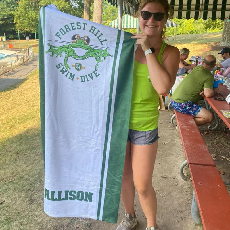Baseball Custom Beach Towel, Personalized Towel