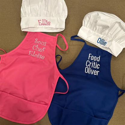 Bestseller Personalized Kids Apron And Chef's Hat Set