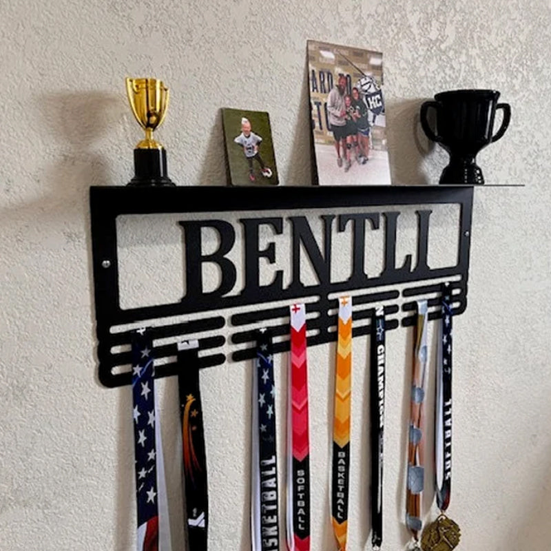 Custom Name Medal Hanger and Trophy Shelf