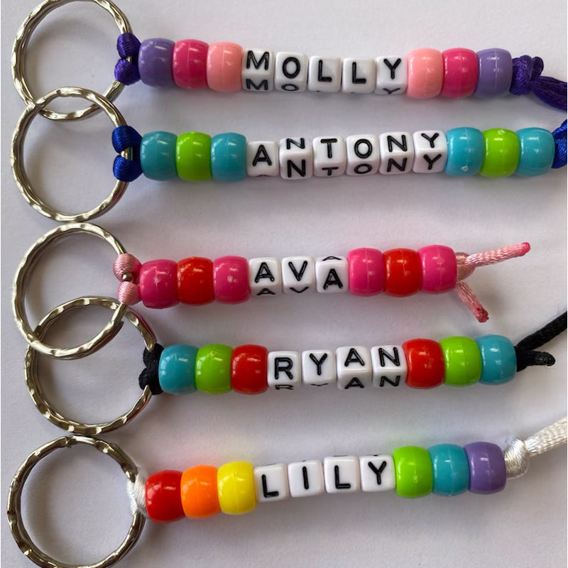 Personalised bead keychain, Personalised gift