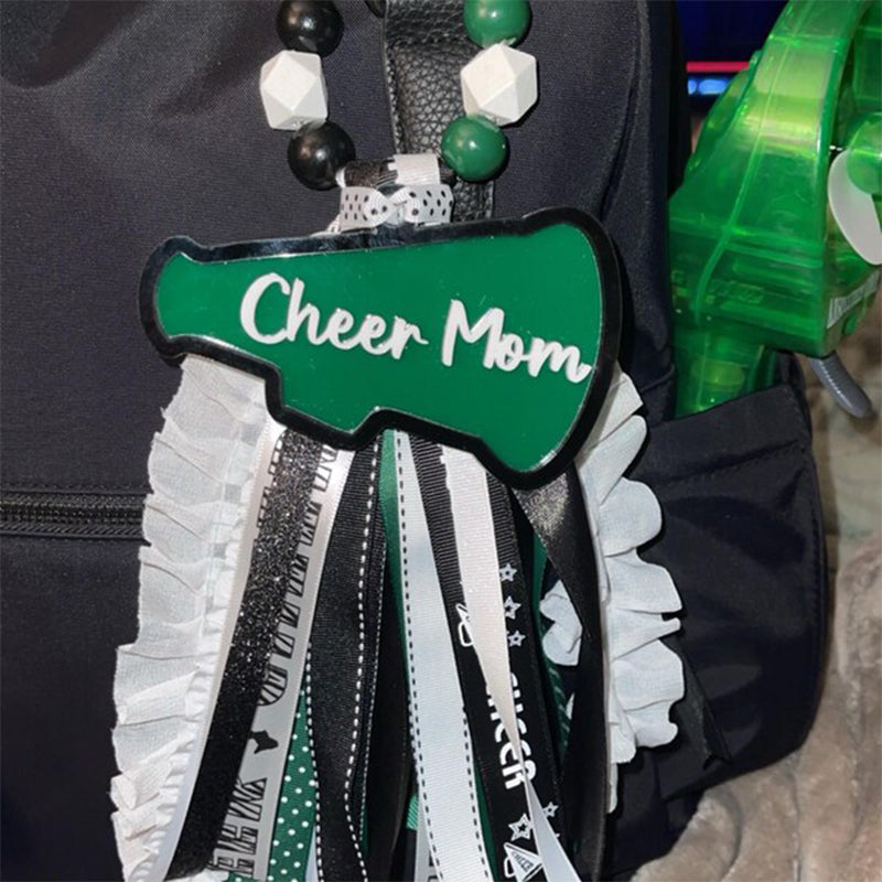 Cheer bogg bag tag, Cheerleader Tassel Charm Sport Duffle bag