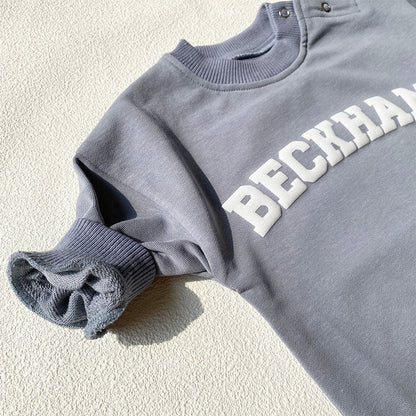 Custom Puff Name Baby Sweatshirt Bodysuit