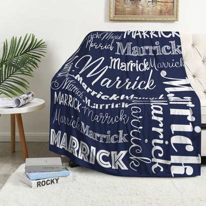 Personalized Flannel Blanket Custom with Name