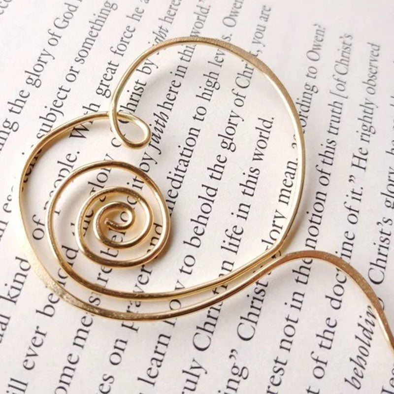 Personalized Bookmark Gift, Heart Bookmark, Metal Bookmark
