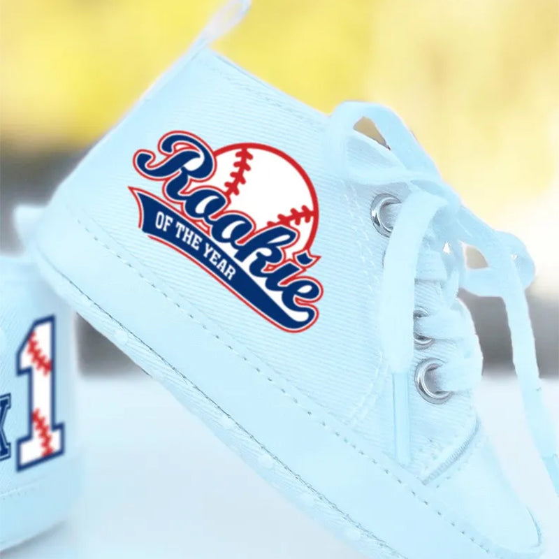 Custom Rookie Of The Year 1st Birthday Boy Shoes Baseball football Basketball Baby Shoes
