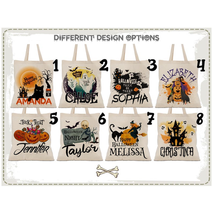Personalized Halloween Tote Bag,  Halloween Bags for Kids