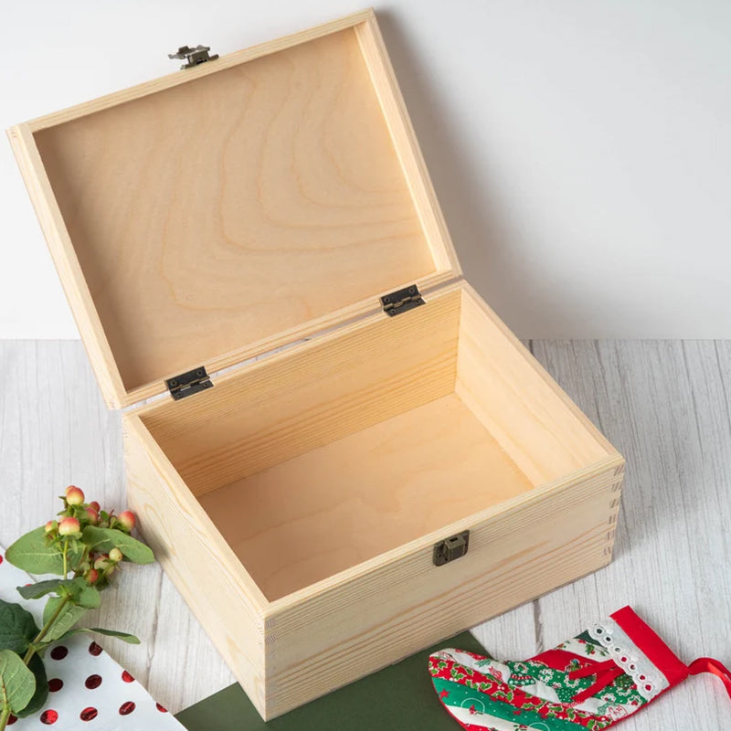 Personalised New Baby Large Wooden Memory Box Gifts