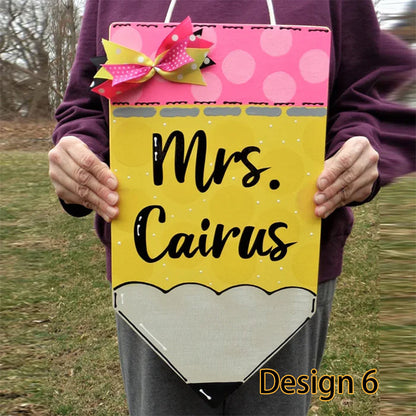 Personalized Teacher Door Sign, Classroom Door Hanger