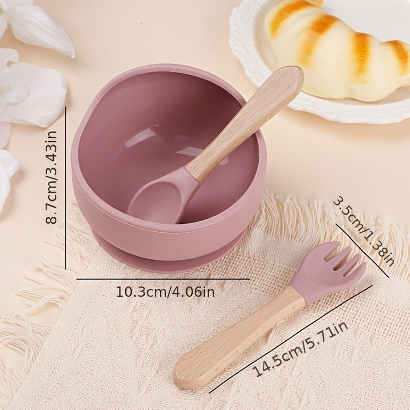 Personalized Microwave Safe Durable Silicone Feeding Bowl
