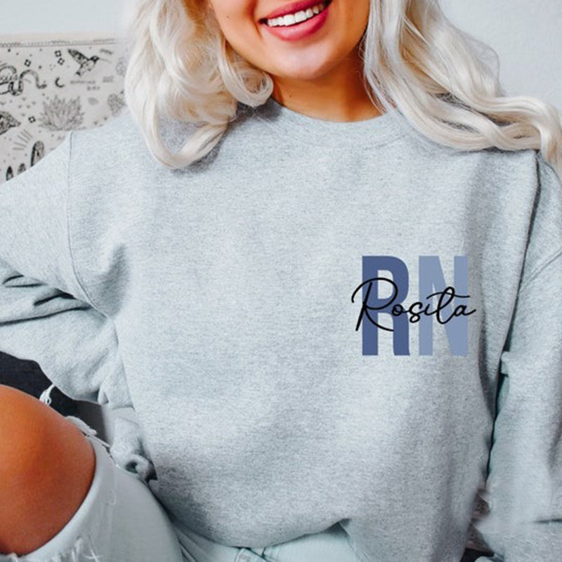 Custom Registered Nurse Sweatshirt With Name