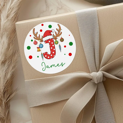 Personalized Name Christmas Gift Stickers, Gift Tag Stickers