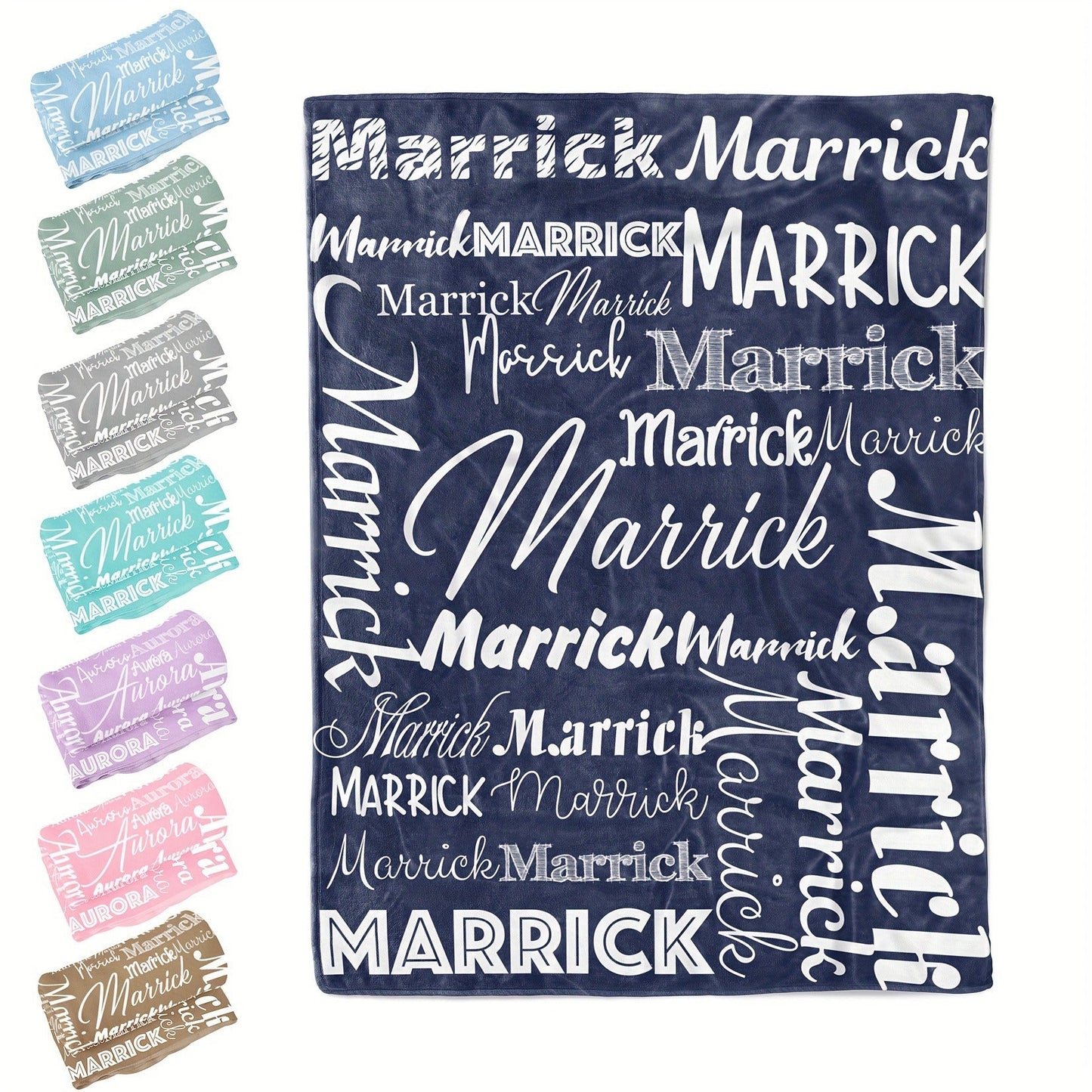 Personalized Flannel Blanket Custom with Name