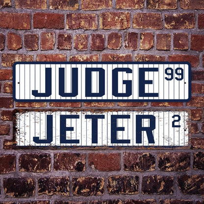All New York Yankees Players Street Sign