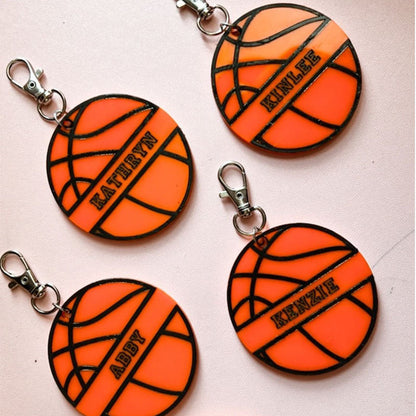Personalized SportsTag/ Team Gift / Sports Keychain Soccer Football  Volleyball  Basketball  Baseball