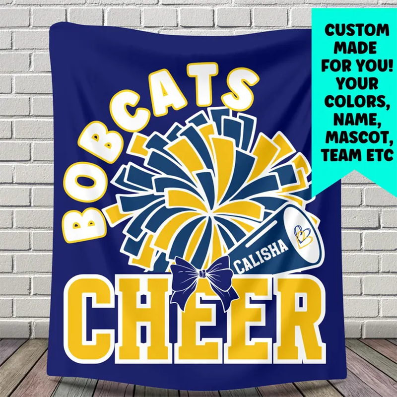 Cheerleader Blanket, Personalized Cheerleading Gift
