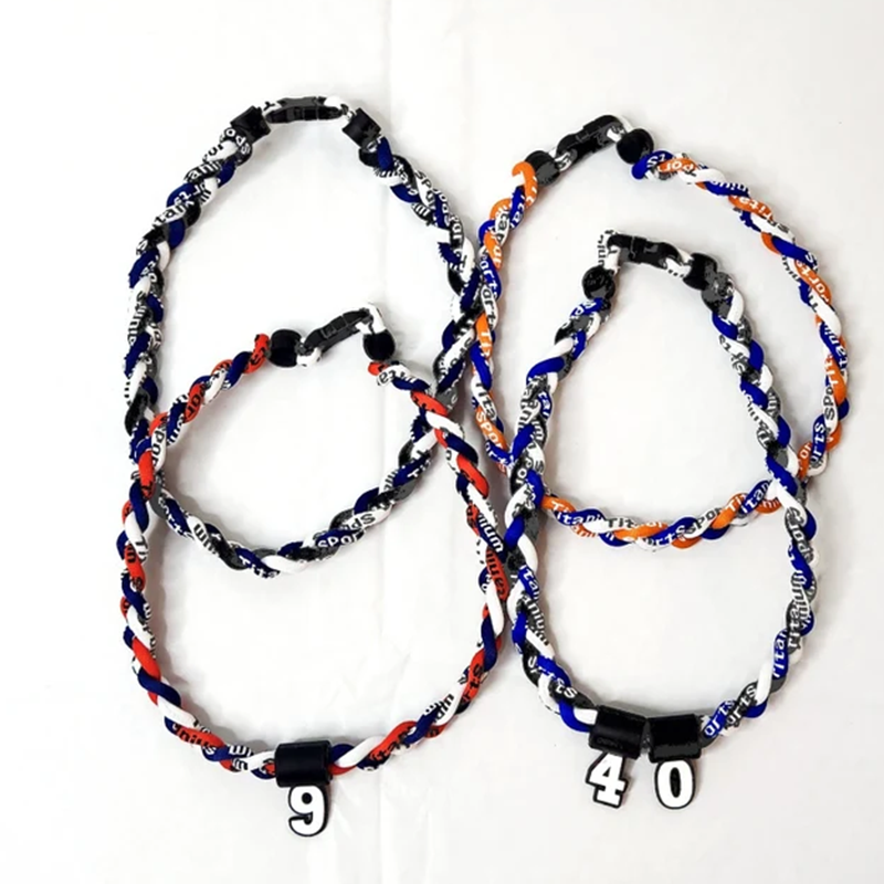 Baseball Basketball All Sports  Tri Rope Tornado Necklace with Customized Number
