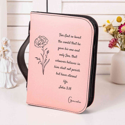 Custom Faux Leather Bible Cover: Engraved Religious Gift