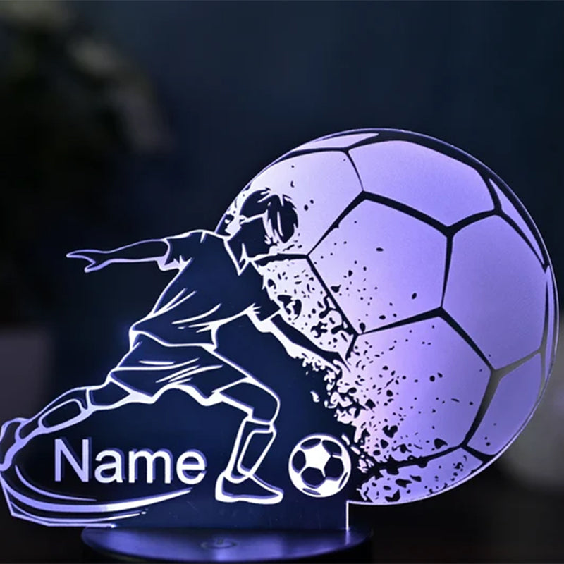 Personalized Soccer Lamp - Unique Bedroom Night Light